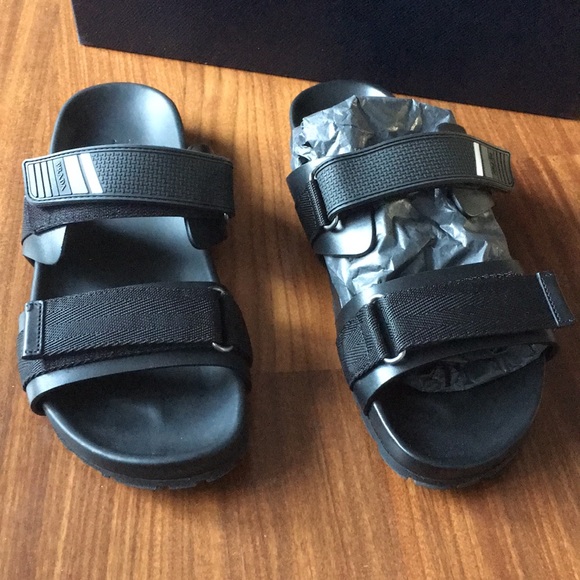 Prada double strap men’s leather sandals - Picture 3 of 8
